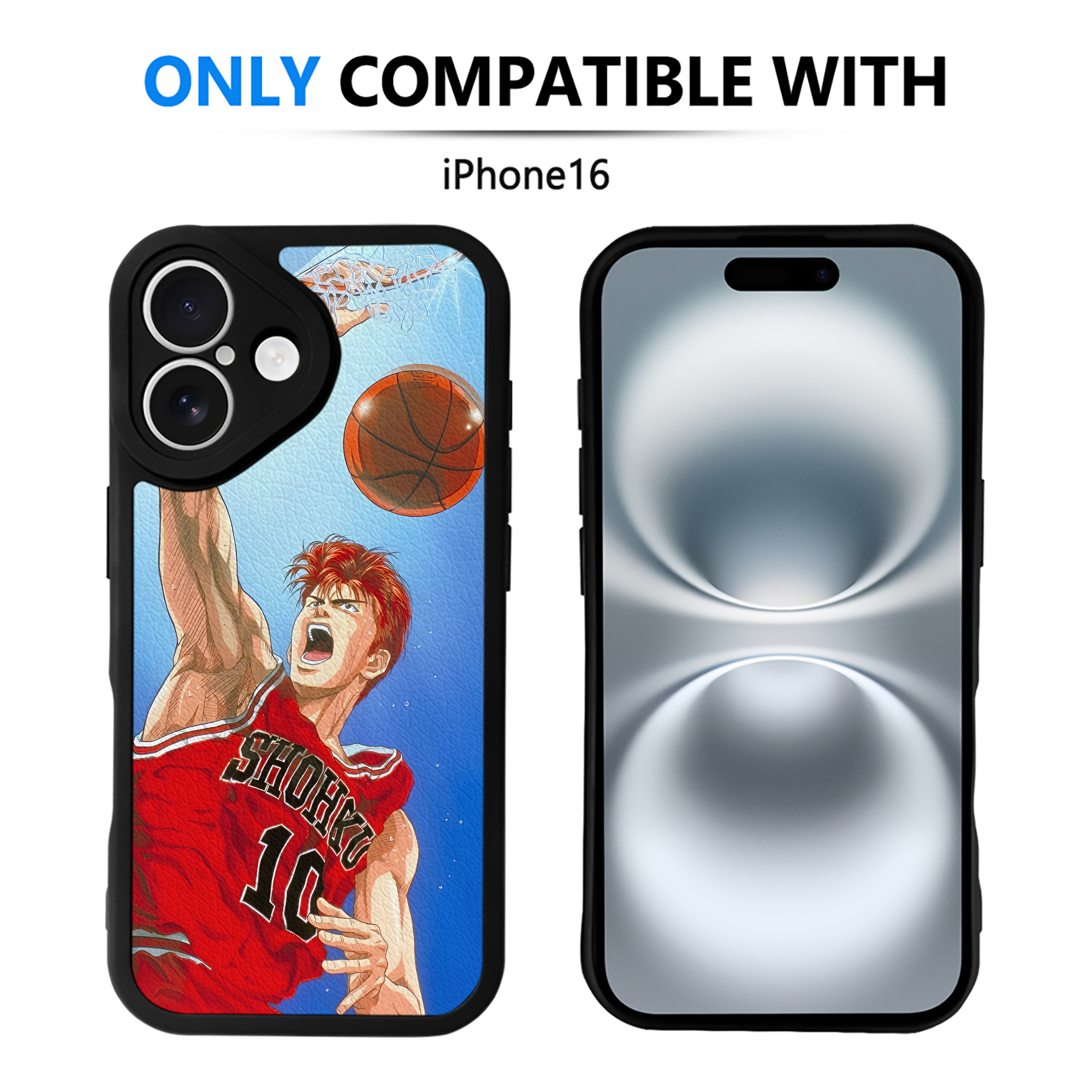 （画像用） SLAM DUNK／スラムダンク 【iPhone 16シリーズ対応】シリコンスマホケース（レザー調） 材質：シリコン